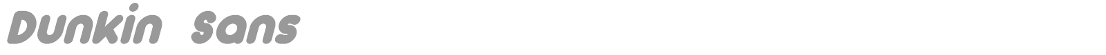 Dunkin font preview